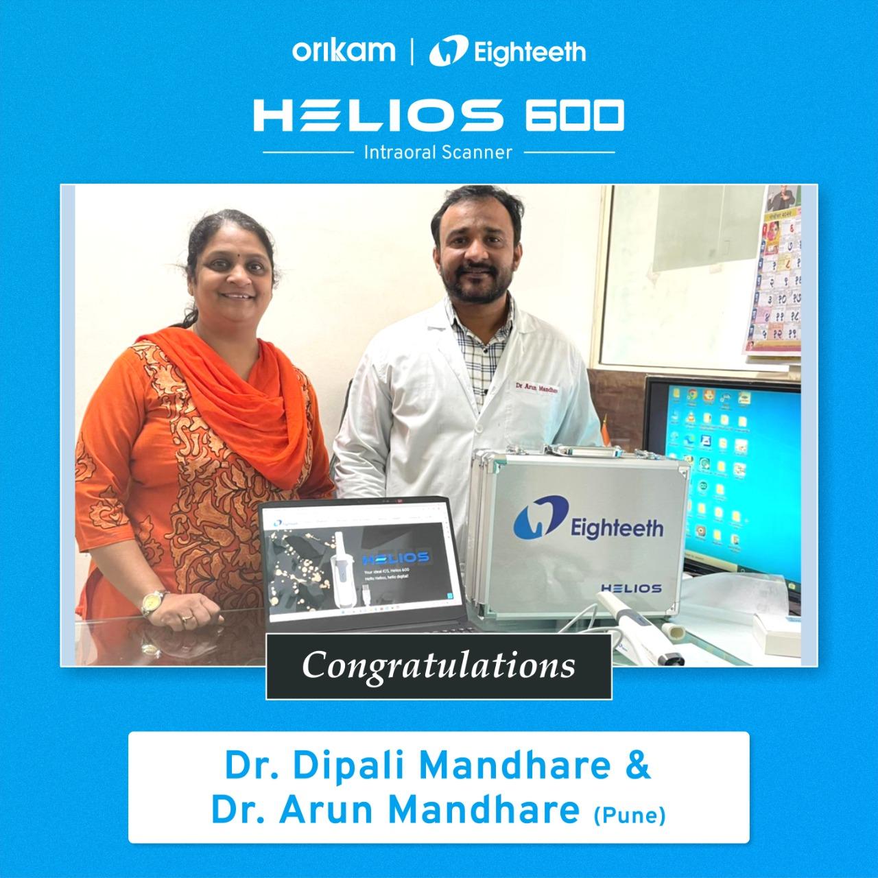 Congratulations to Dr. Dipali & Dr. Arun Mandhare for introducing HELIOS scanner