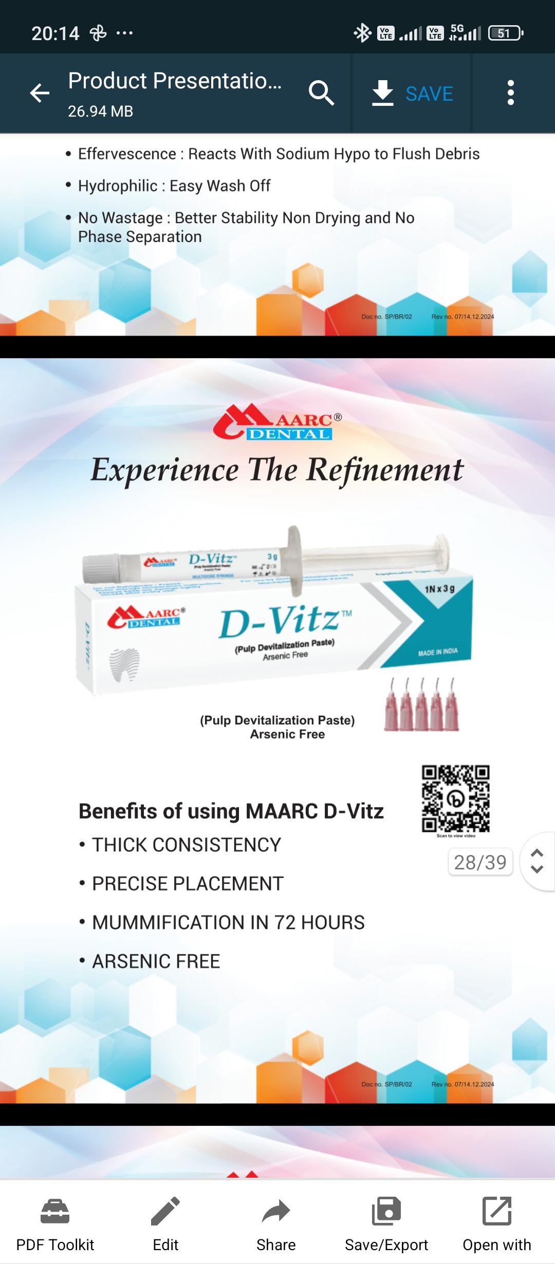 Offer on D VITZ from MAARC dental