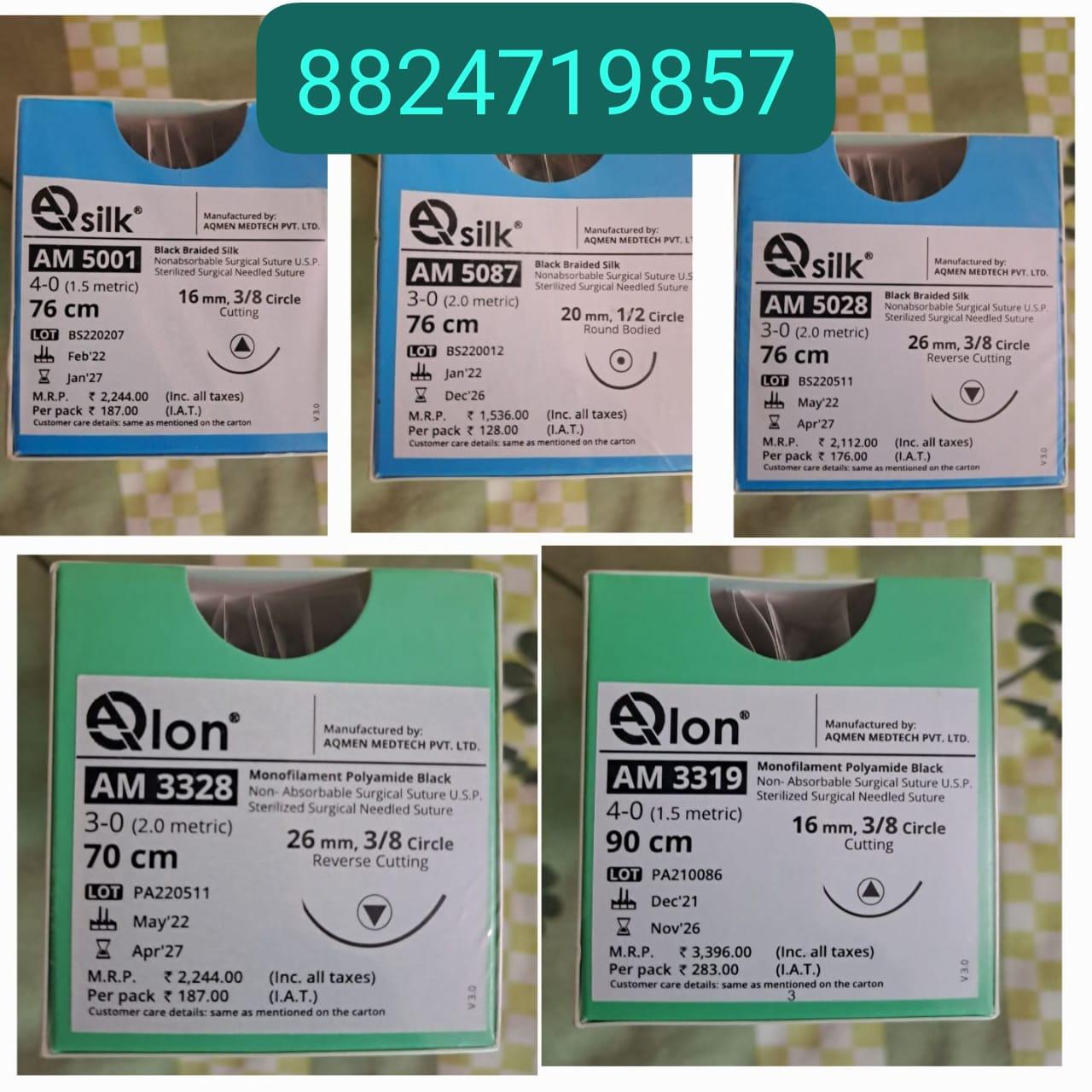 Silk & Nylon monofilament sutures by Medicare International