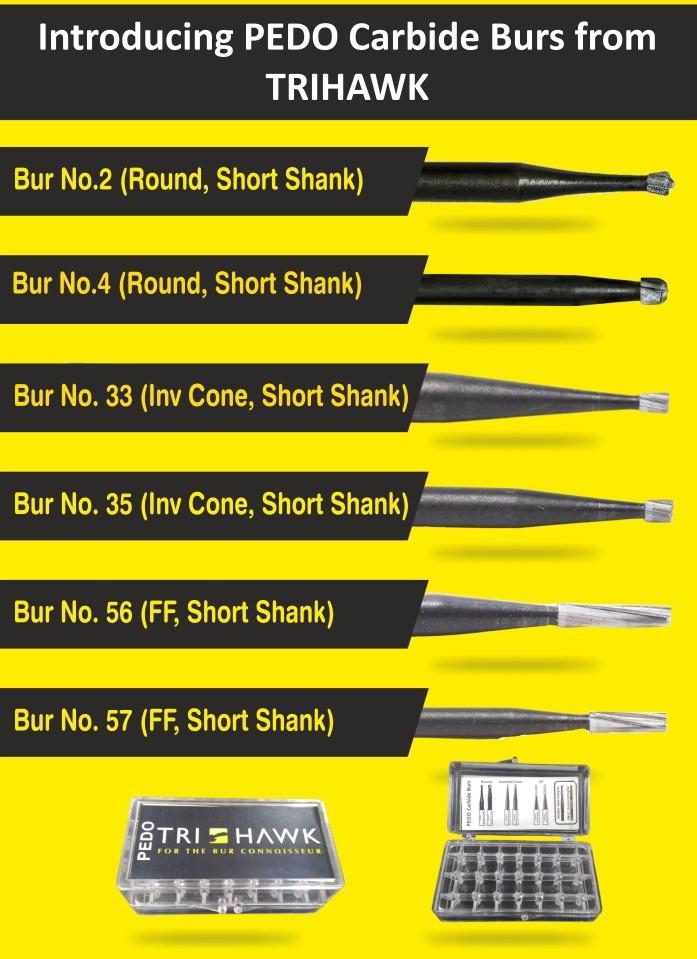 Pedo Carbide burs from TRIHAWK