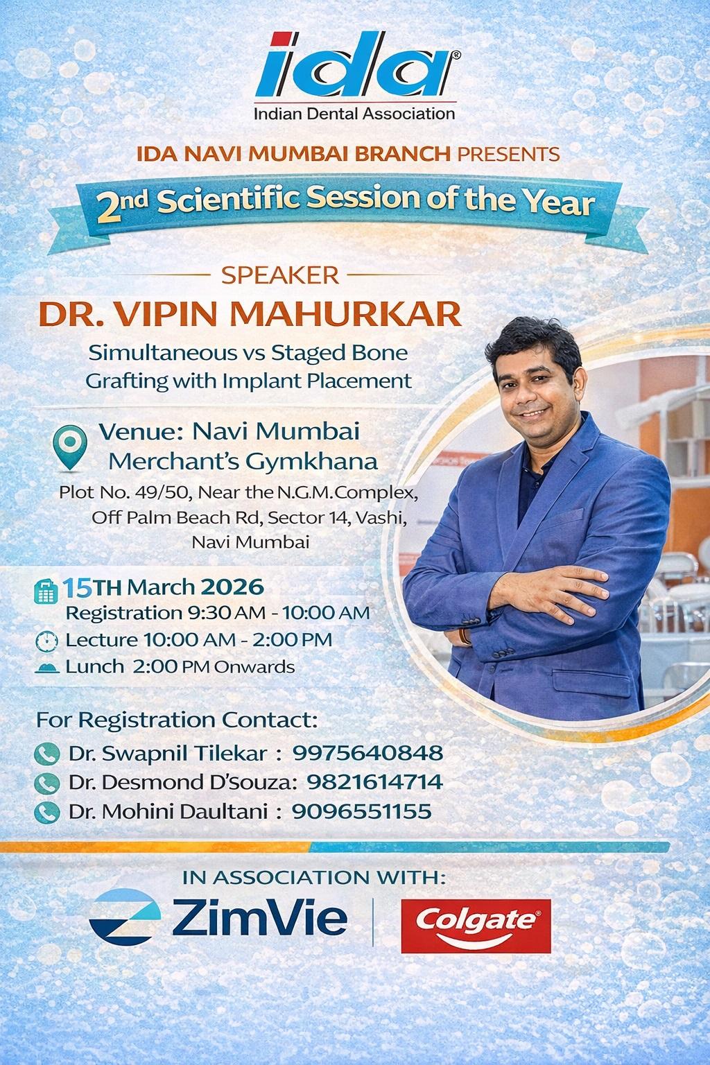 Dr.Vipin Mahurkar Course in Association with Zimvie Implants