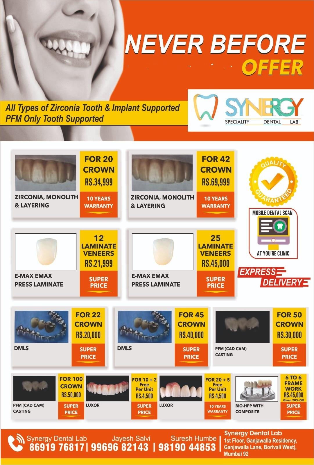 synegy lab special  offer